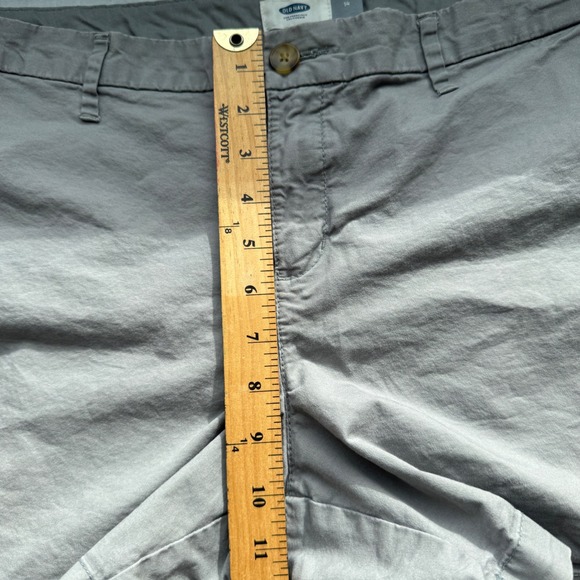 Old Navy Womens Size 14 Gray Chino Shorts Everyday 5 Inch Cotton Stretch - Picture 4 of 8